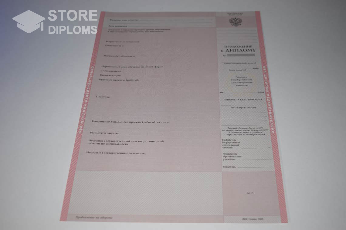 Приложение к Диплому Техникума с Отличием в период c 2003 по 2007 год - Киев